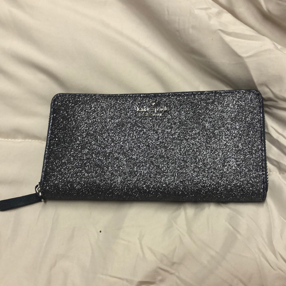 Kate spade navy glitter wallet